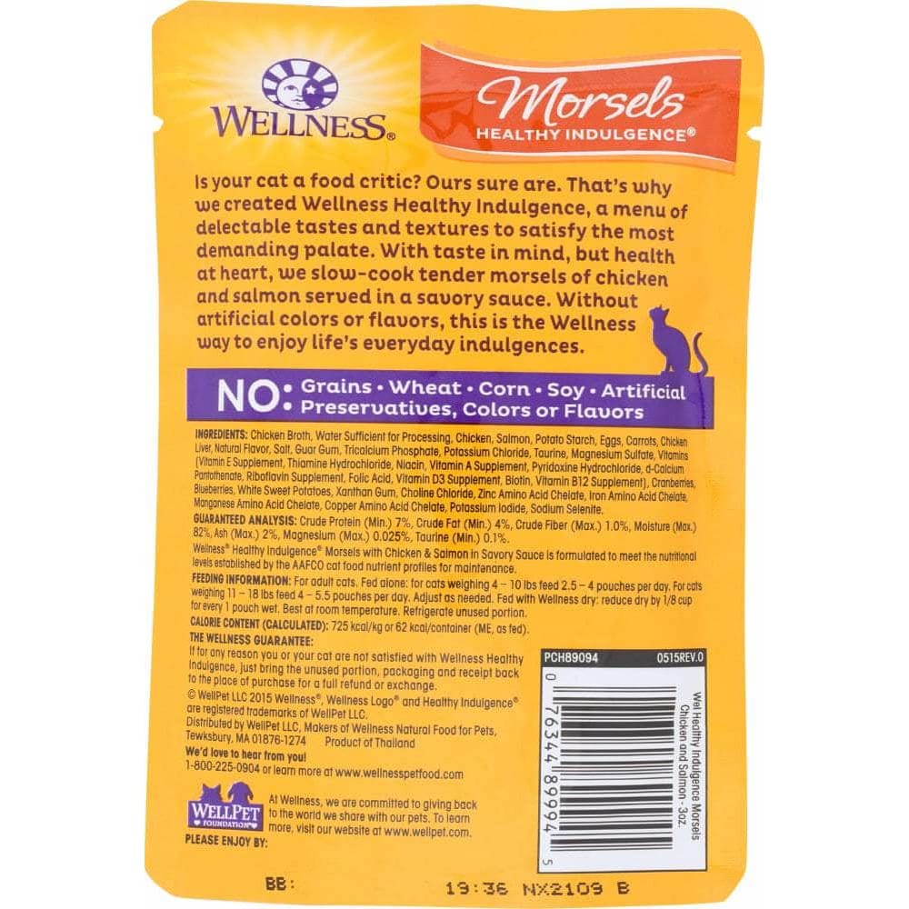 Wellness Wellness Morsels Healthy Indulgence Chicken and Salmon Cat Food, 3 oz