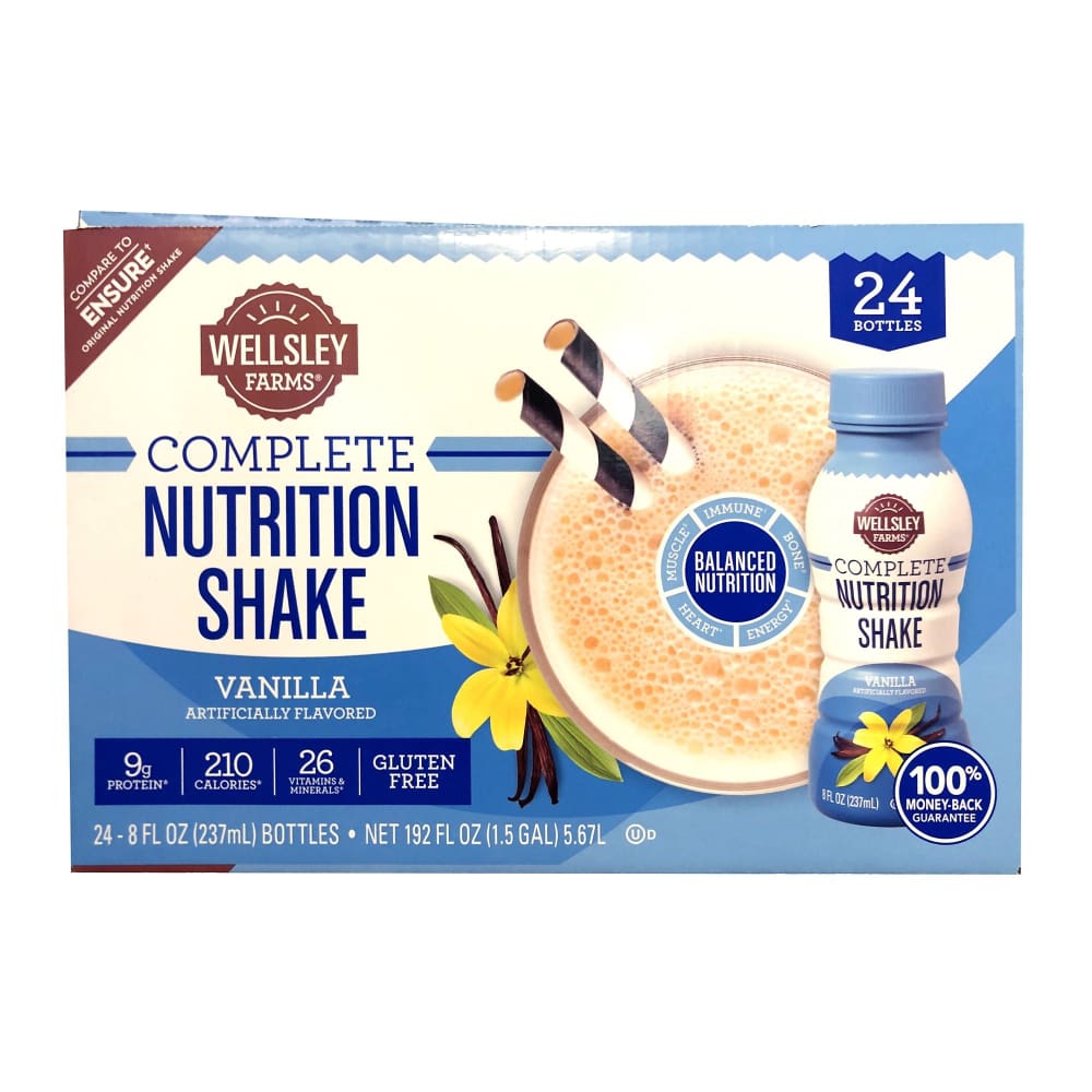 Wellsley Farms Complete Adult Nutrition Shake Vanilla 24 ct./8 oz. - Wellsley