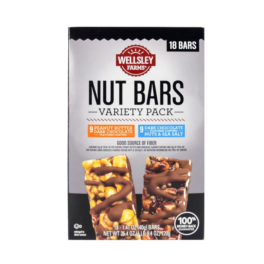 Wellsley Farms Nut Bar Variety Pack 18 pk. - Wellsley Farms