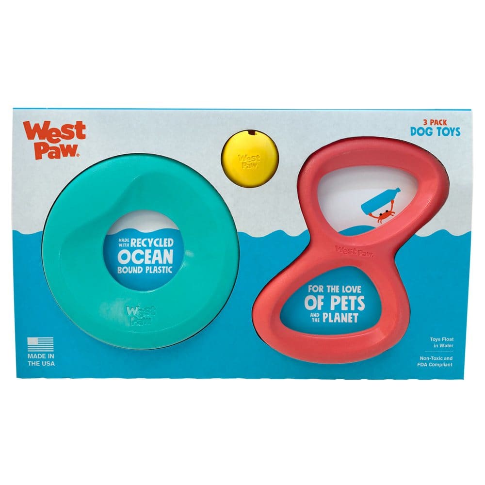 West Paw’s Play Pack Dog Toys (3 ct.) - Dog Toys - West