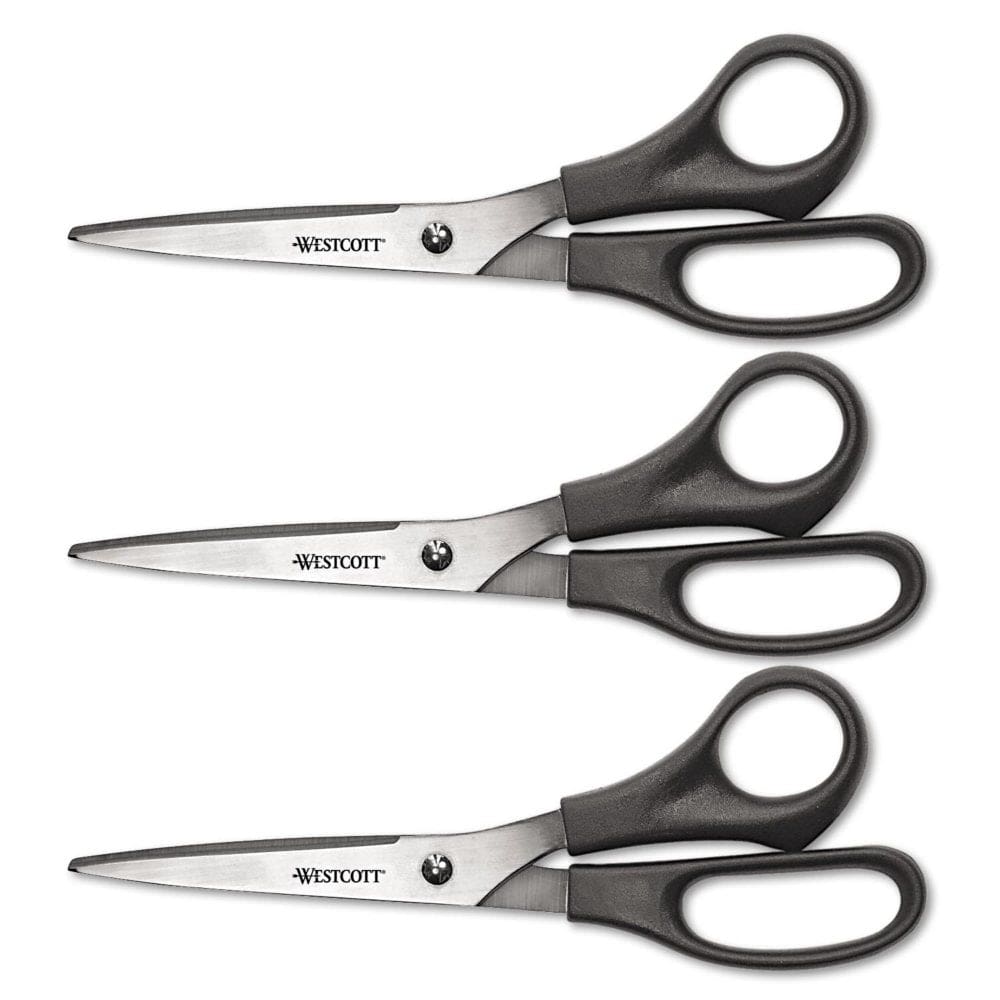 Westcott® Three Pack Value Pack Scissors - Desk Accessories & Office Supplies - Westcott®