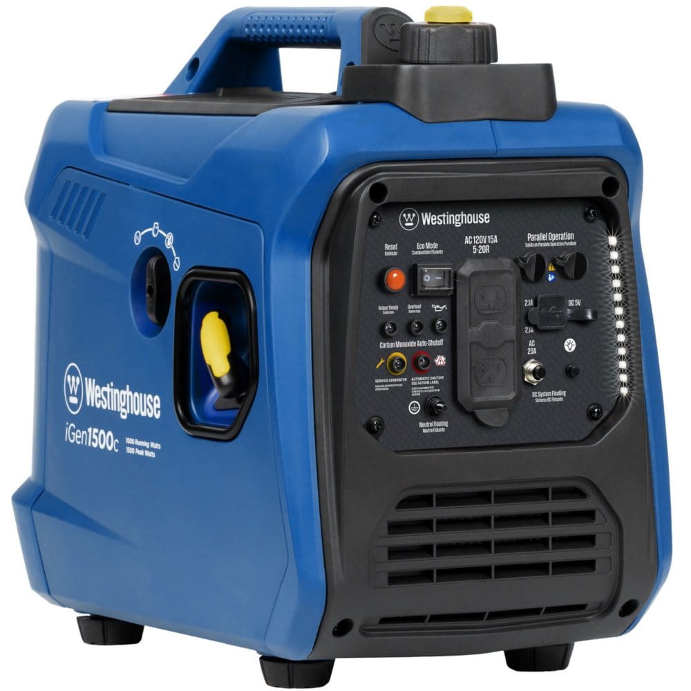Westinghouse iGen1500c 1500 Watt Recoil Start Gas Inverter Generator - Portable Generators - ShelHealth