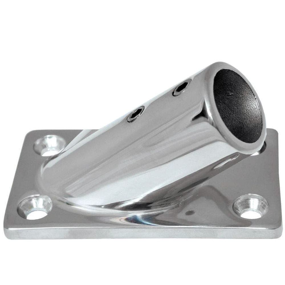 Whitecap 1 O.D. 30° Rectangle Base SS Rail Fitting - Marine Hardware | Rail Fittings - Whitecap