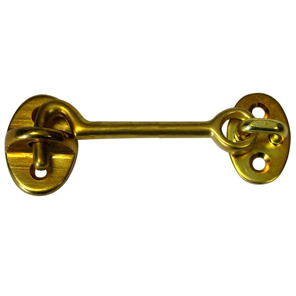 Whitecap Cabin Door Hook - Polished Brass - 3 (Pack of 2) - Marine Hardware | Latches - Whitecap
