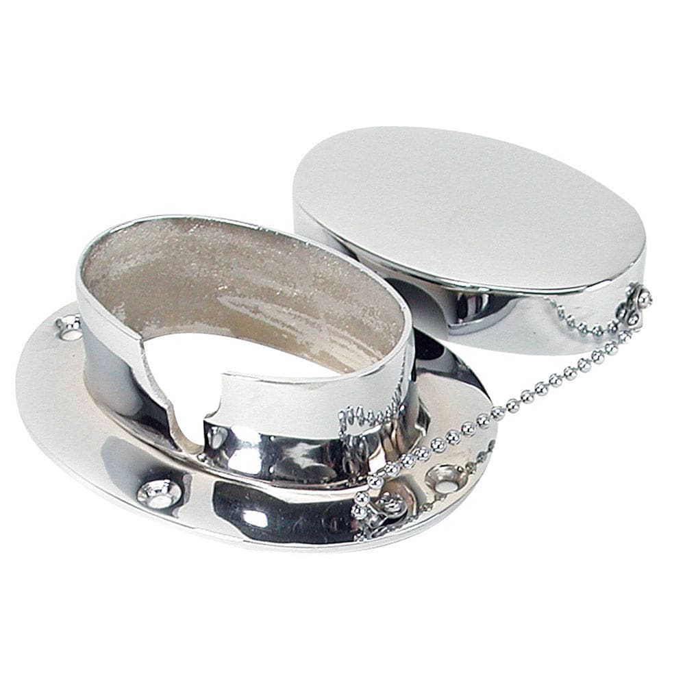 Whitecap Chain & Rope Deck Pipe 4 x 2-1/ 4 Chrome Plate - Marine Hardware | Rope & Chain Pipe - Whitecap