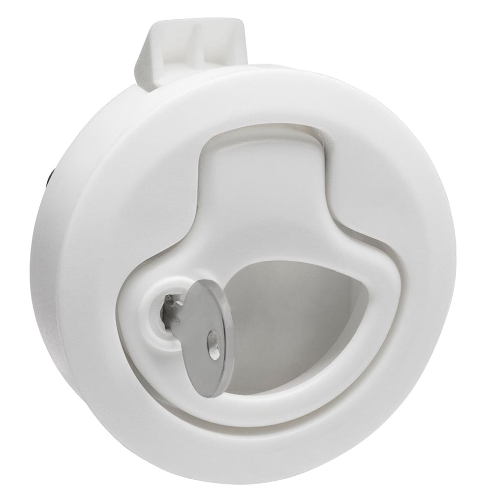 Whitecap Compression Handle Stainless Steel/ White Nylon Locking - 1/ 4 Turn - Marine Hardware | Latches - Whitecap