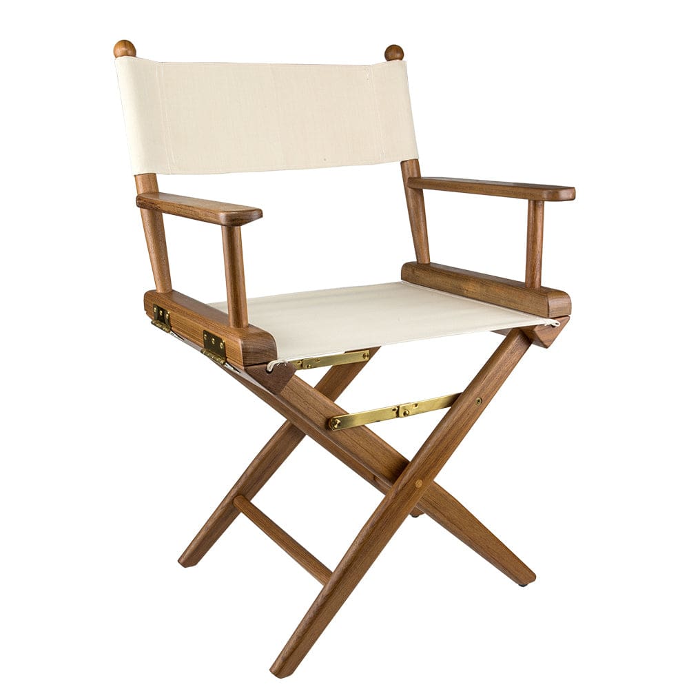 Whitecap Director’s Chair w/ Natural Seat Covers - Teak - Marine Hardware | Teak,Boat Outfitting | Deck / Galley - Whitecap