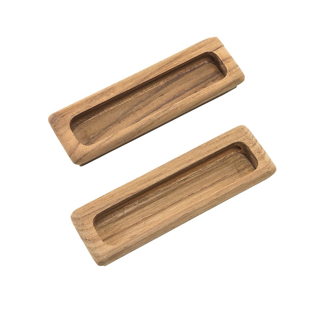 Whitecap Teak Large Rectangular Drawer Pull - 4-1/ 2L - 2 Pack (Pack of 3) - Marine Hardware | Teak - Whitecap