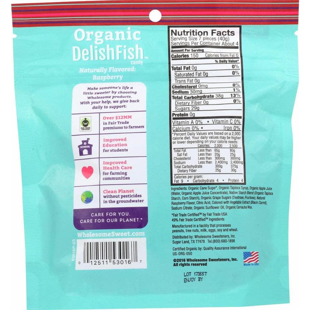 Wholesome Wholesome Candy Delish Fish Organic, 6 oz