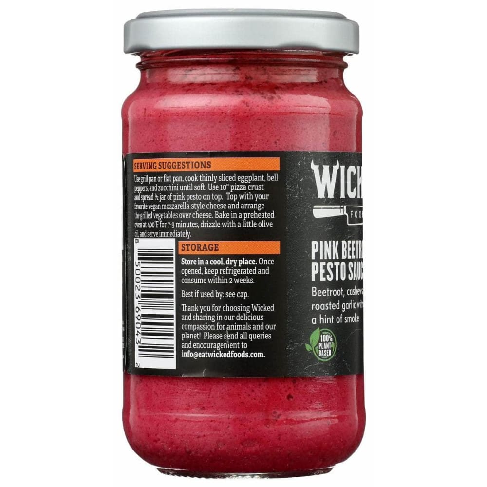 WICKED Grocery > Pantry > Pasta and Sauces WICKED: Sauce Pesto Pink Beetroot, 6.7 oz