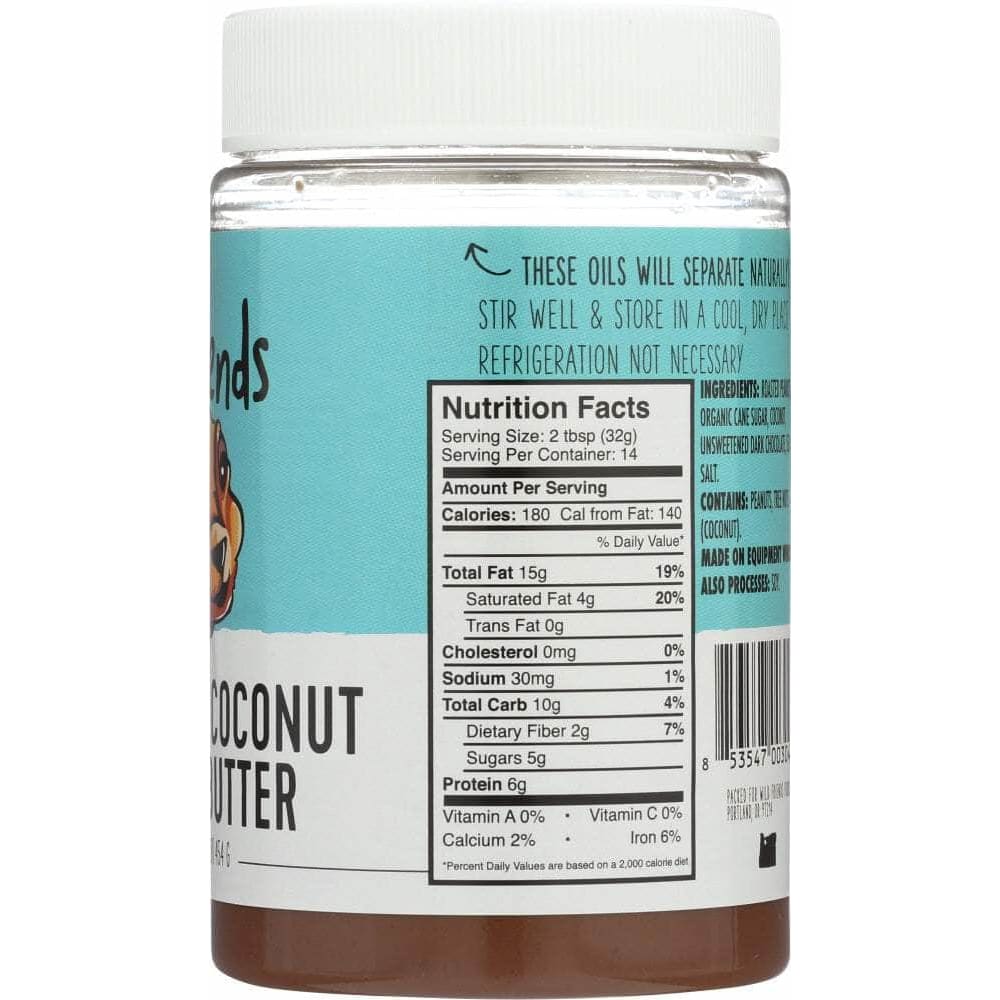 Wild Friends Wild Friends All Natural Chocolate Coconut Peanut Butter, 16 oz