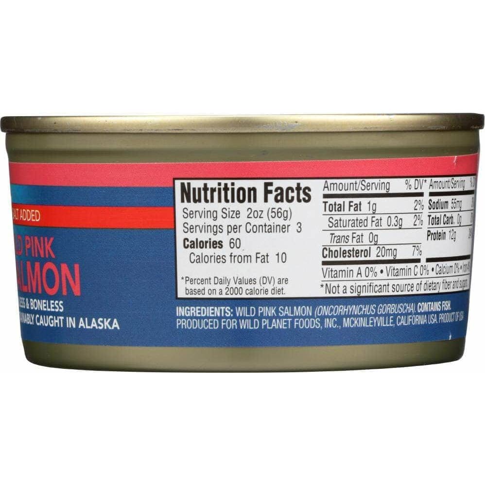 Wild Planet Wild Planet Alaska Pink Salmon No Salt, 6 oz