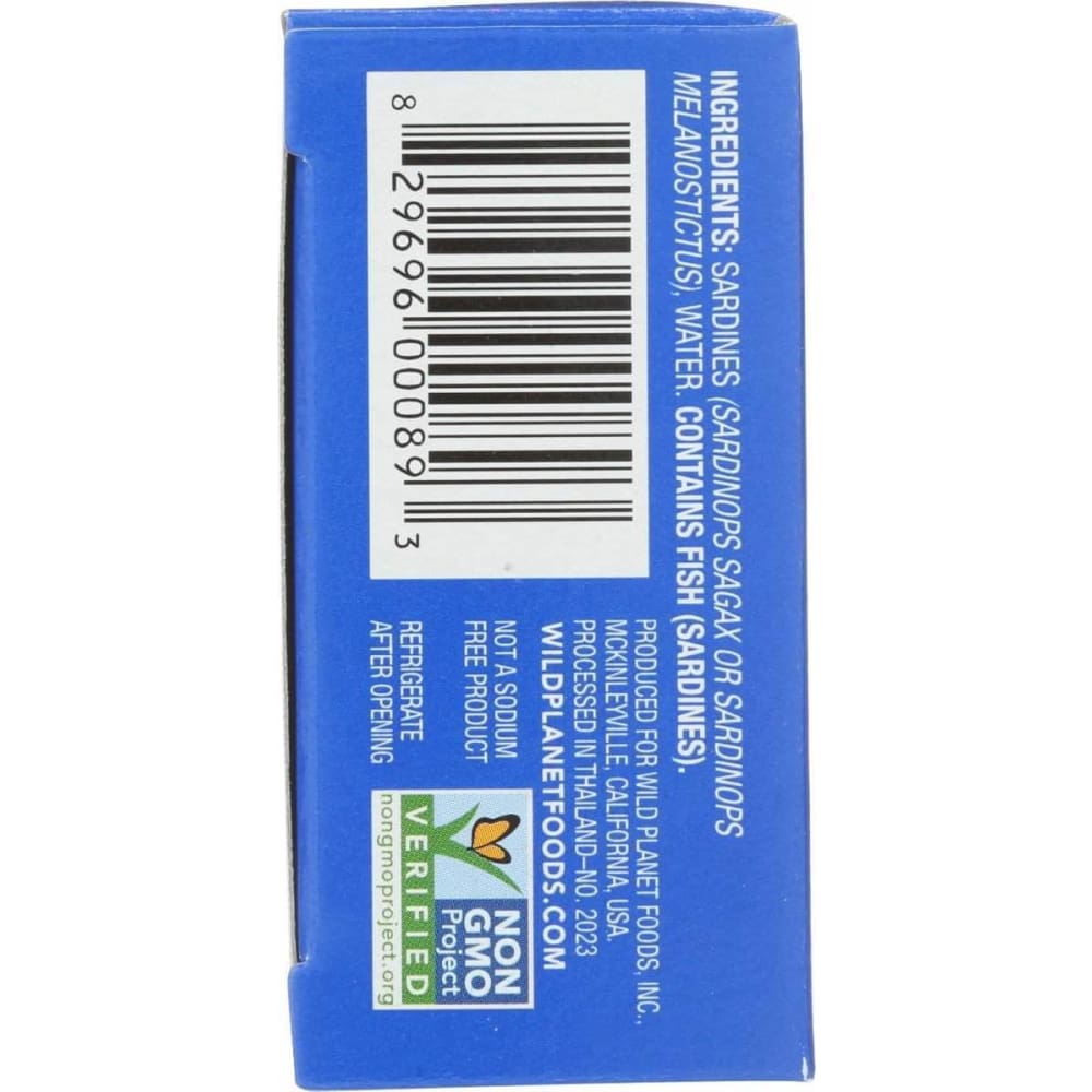 WILD PLANET Wild Planet Sardines Wild Water Ns, 4.4 Oz