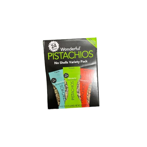 Wonderful Pistachios Multi Pack Variety Pack, 24 x 0.75 oz. ShelHealth