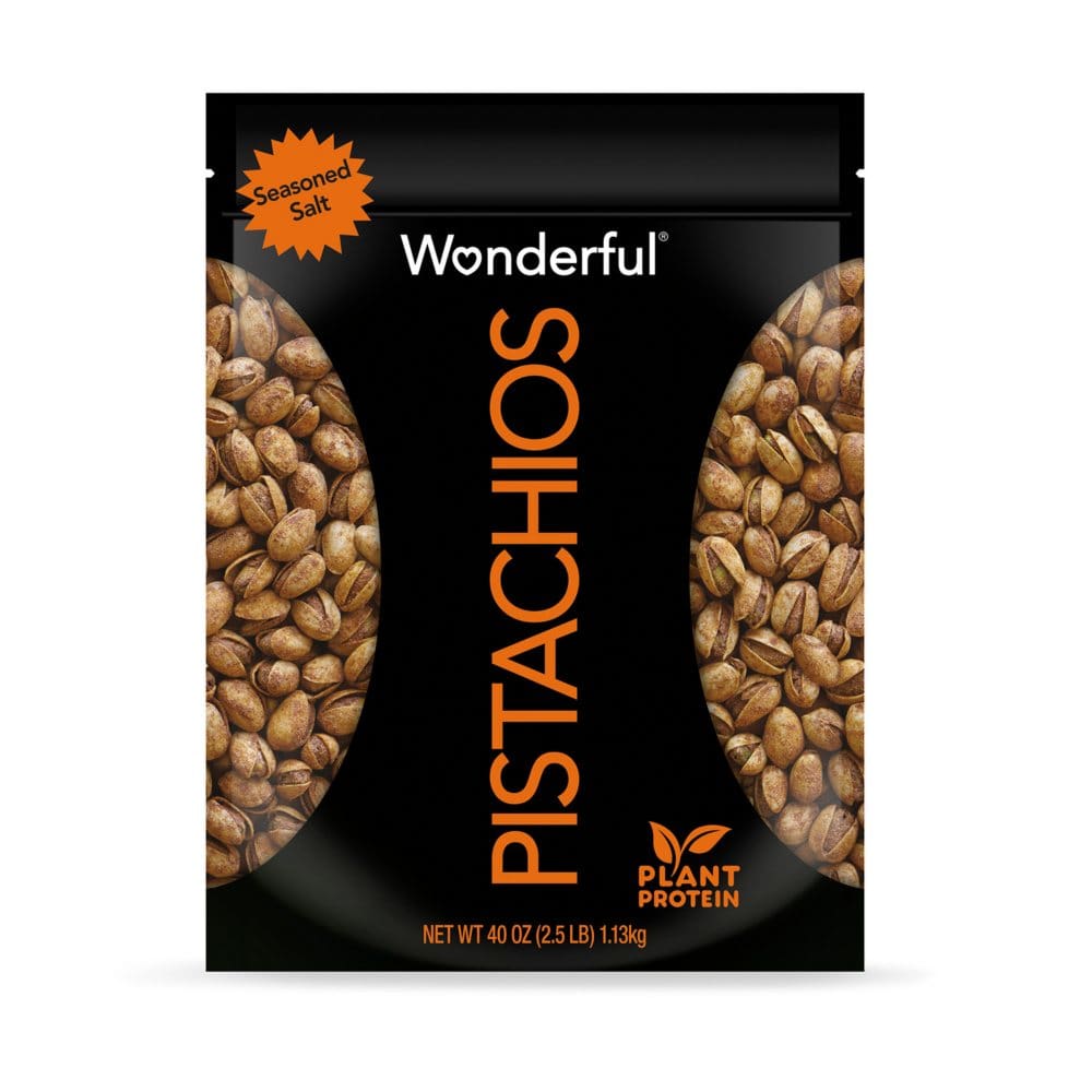 Wonderful Pistachios Seasoned Salt Flavored Nuts (40 oz.) - Limited Time Snacks - ShelHealth