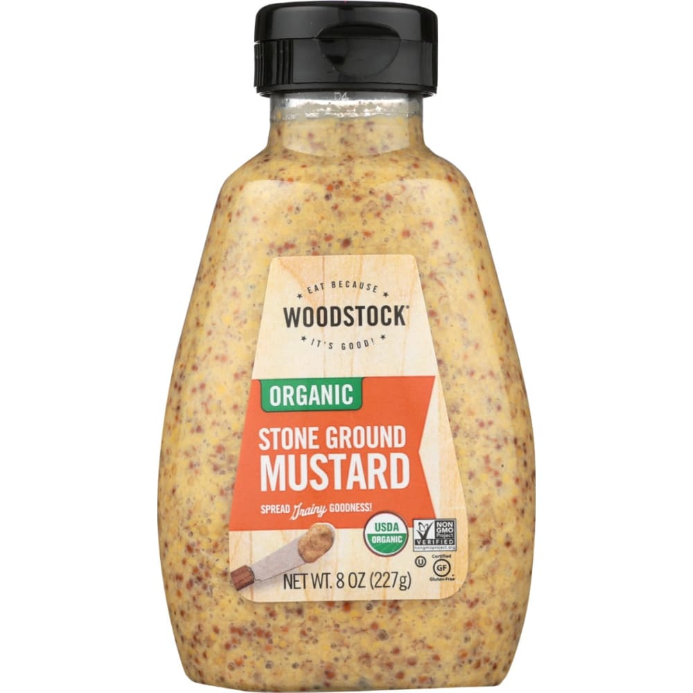 WOODSTOCK: Mustard Stoneground Org 8 OZ (Pack of 5) - WOODSTOCK
