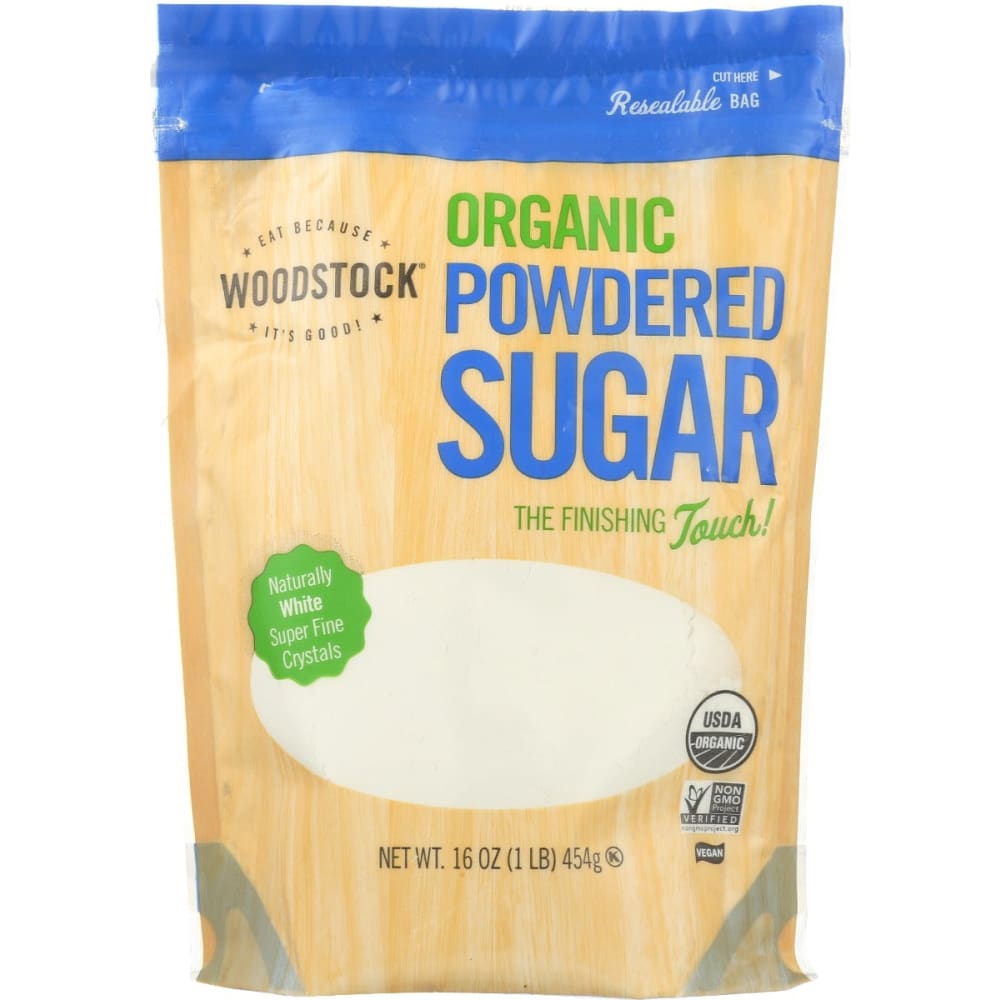 WOODSTOCK: Sugar Powdered Organic 16 oz (Pack of 5) - Sugars & Sweeteners - WOODSTOCK