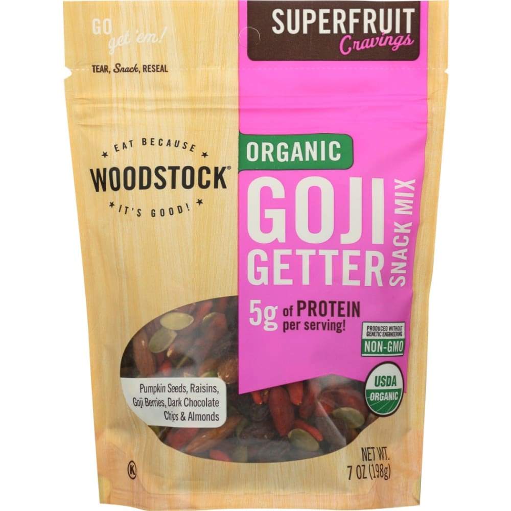 WOODSTOCK: Trail Mix Goji Gtr Snk Mx 7 OZ (Pack of 4) - Nuts > Trail Mix - WOODSTOCK