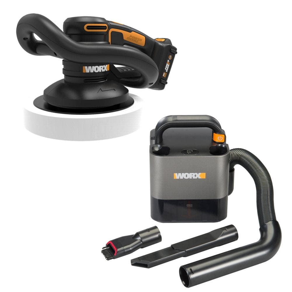 Worx 20V PowerShare Polisher/Buffer and Compact Vacuum - Power Tools - Worx