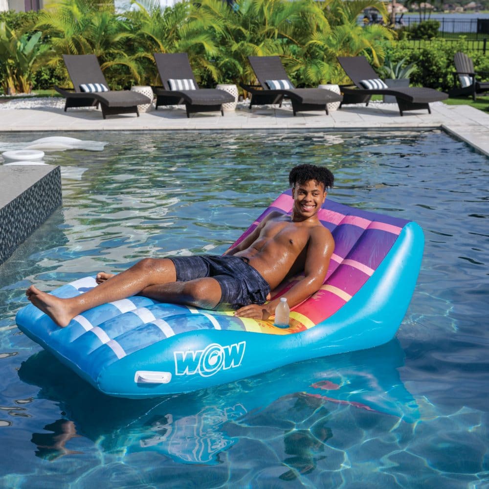 WOW Sports Sunset Chaise Lounge Inflatable Pool and Beach Chair - Clearance - WOW