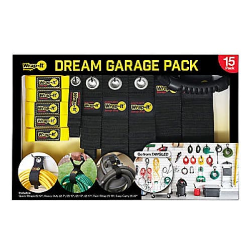 Wrap-It Storage Straps 15 pc. Dream Garage Pack - Home/Home/Home Improvement/Tool Boxes & Storage/ - Wrap-It Storage