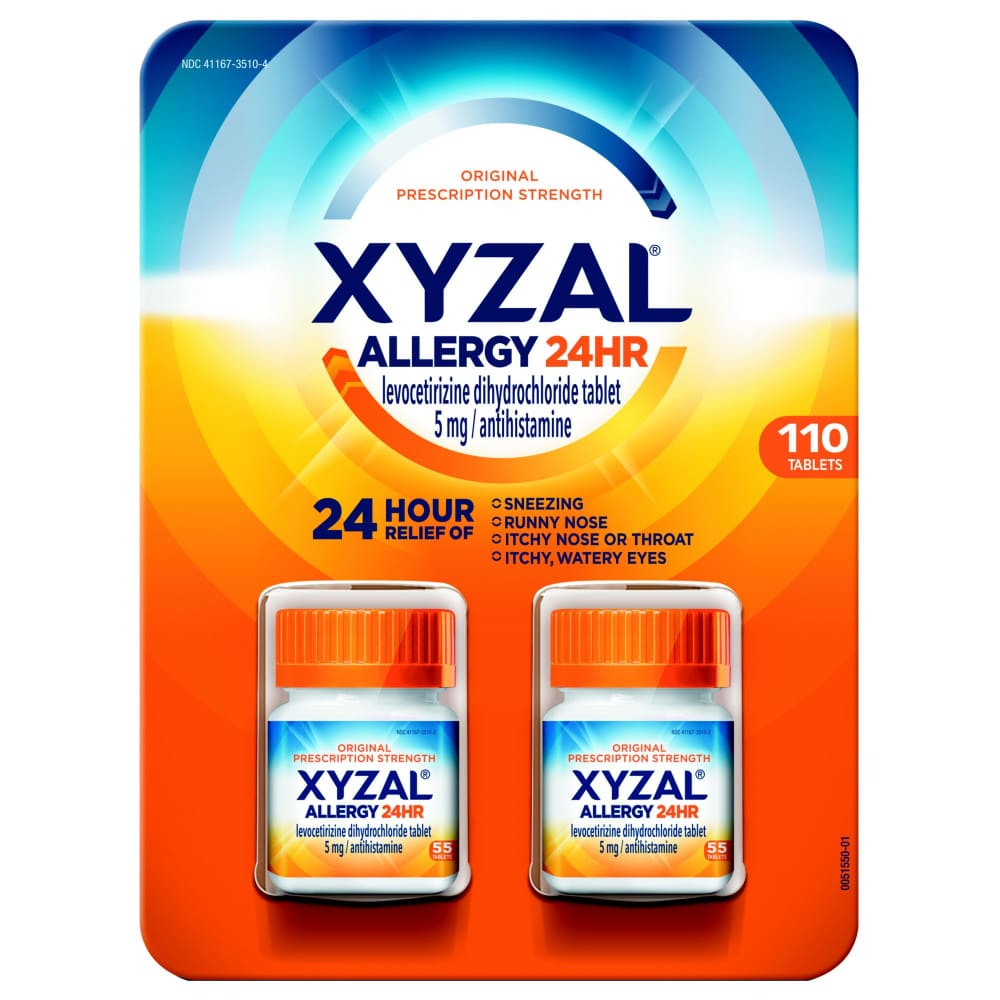 Xyzal Allergy 24 Hour Antihistamine 5 mg. 110 ct. - Home/Health & Beauty/Medicine Cabinet/Cough Cold & Flu/ - Unbranded