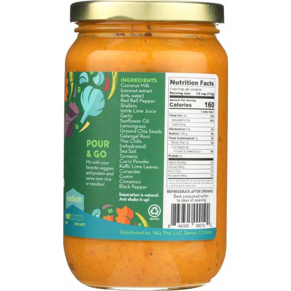 Yais Thai Yais Thai Thai Coconut Curry Yellow, 16 oz