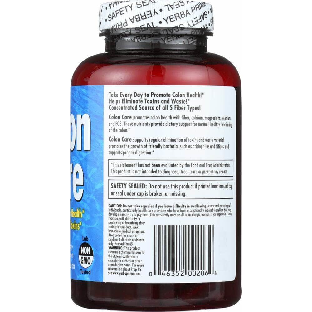Yerba Prima Yerba Prima Colon Care 625 Mg, 180 Capsules
