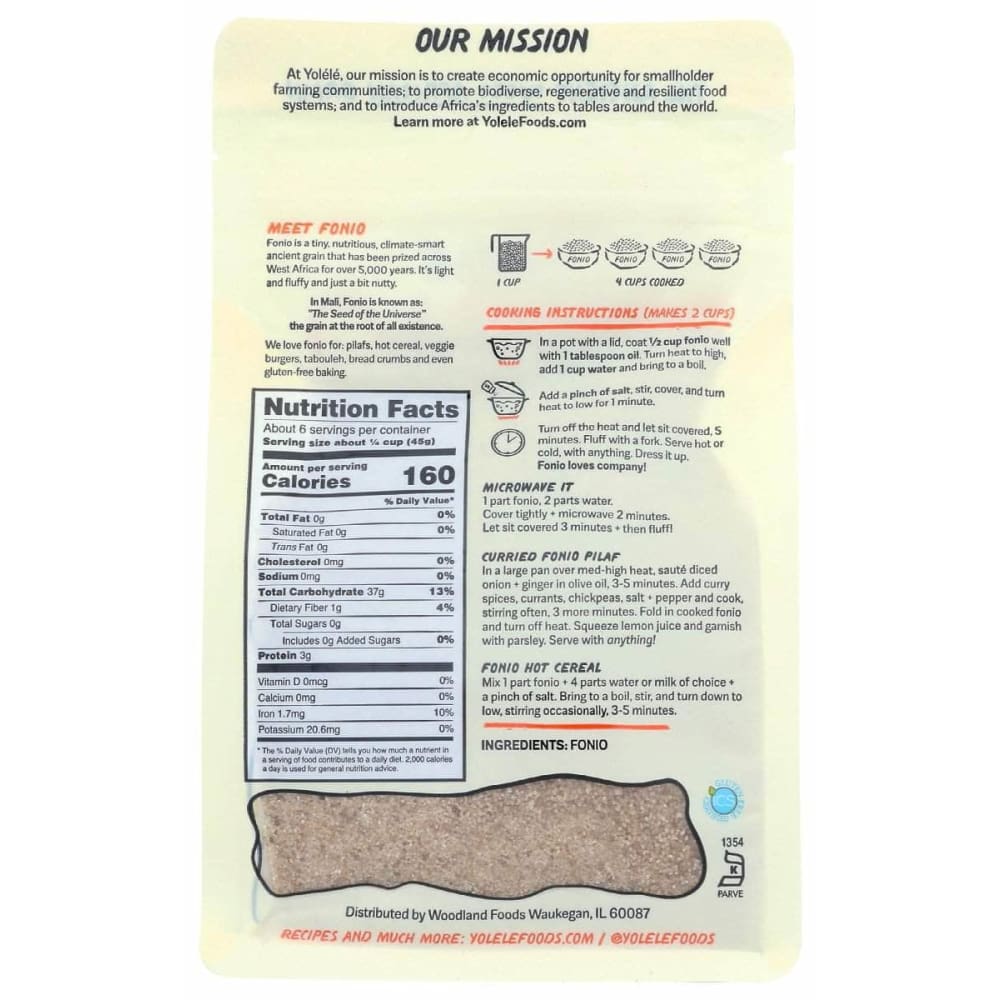 YOLELE Yolele Fonio Ancient Grains, 10 Oz
