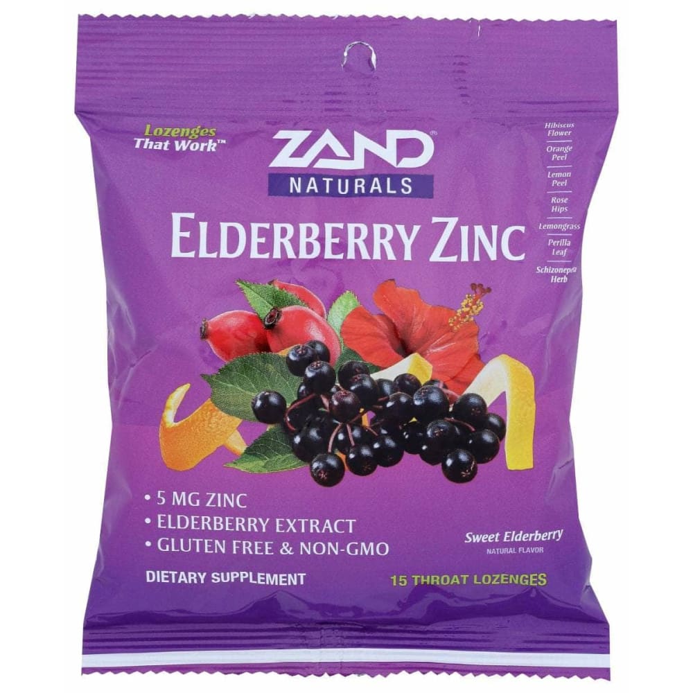ZAND ZAND Lozenges Hrbl Eldrbry Zinc, 15 pc
