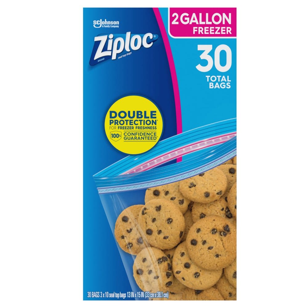 Ziploc Freezer Bags 2-Gallon (30 ct.) - Paper & Plastic - Ziploc