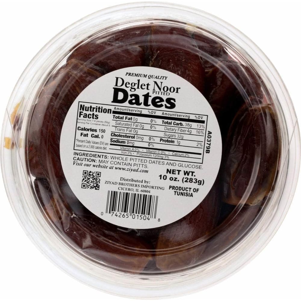 ZIYAD Grocery > Snacks > Fruit Snacks ZIYAD Deglet Noor Pitted Dates, 10 oz