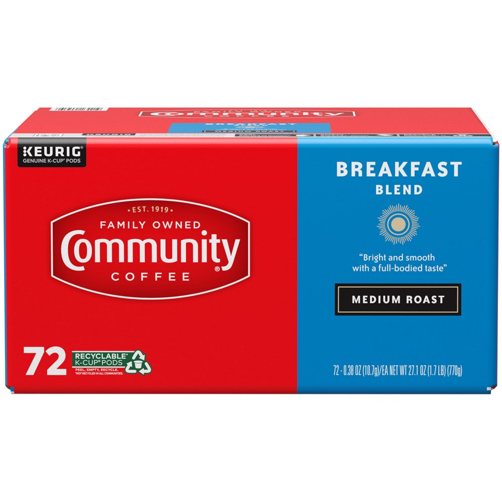 Community Coffee Breakfast Blend Medium Roast Single Serve (72 ct.)