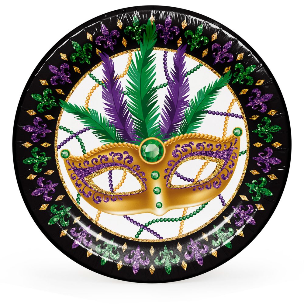 Member's Mark Mardi Gras Paper Plates, 10" (85 ct.)