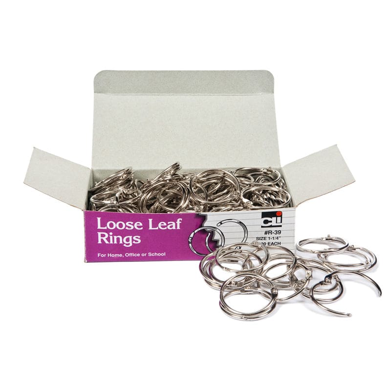 1.25In Loose Leaf Rings Box Of 100 (Pack of 3) - Book Rings - Charles Leonard