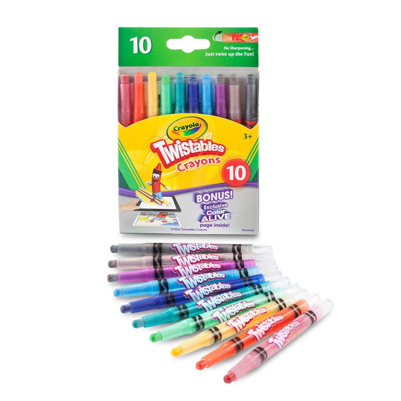 10 Ct Mini Twistables Crayons (Pack of 12) - Crayons - Crayola LLC