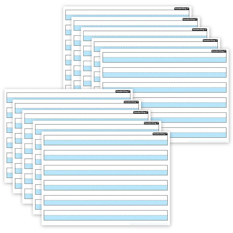 10 Pk Postermat 1In Handwriting Blu (Pack of 2) - Language Arts - Ashley Productions