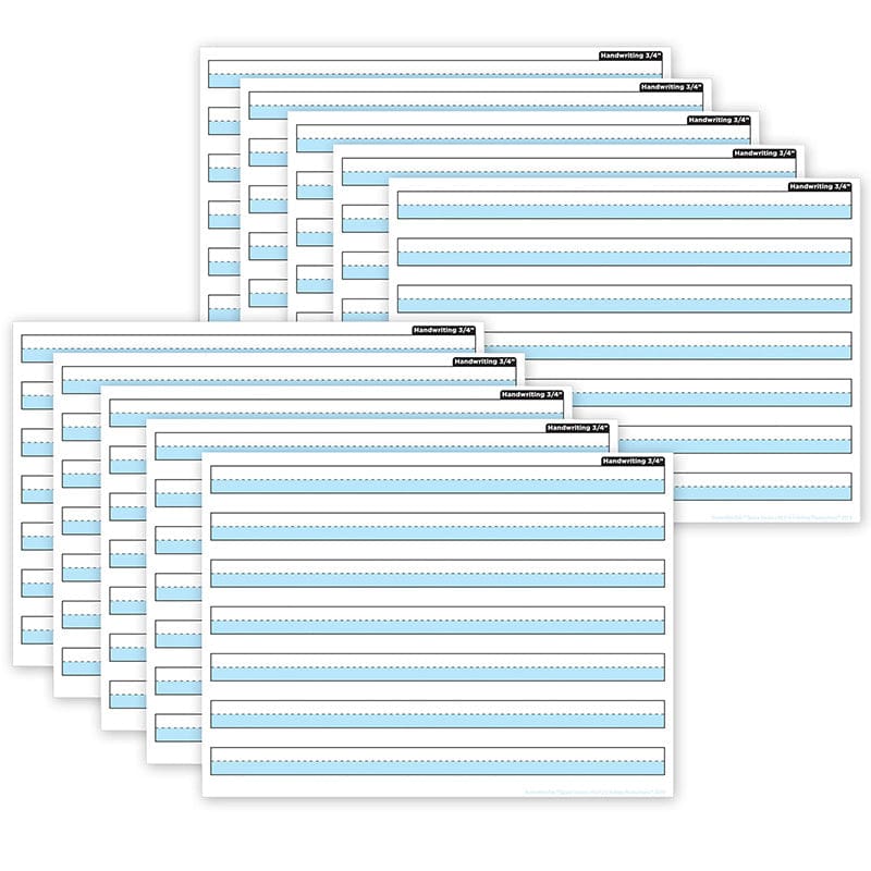 10 Pk Postermat 3/4In Handwritn Blu (Pack of 2) - Language Arts - Ashley Productions