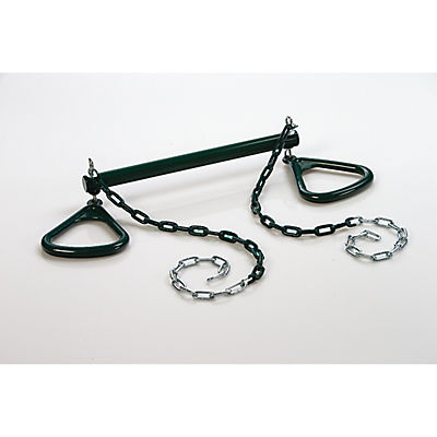 Creative Cedar Designs 18" Ultimate Triangle Rings and Trapeze Bar - Green