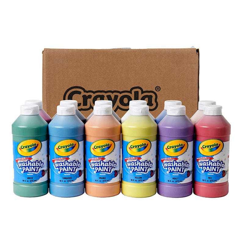 12/Pk Assort 16Oz Washable Paint Crayola - Paint - Crayola LLC