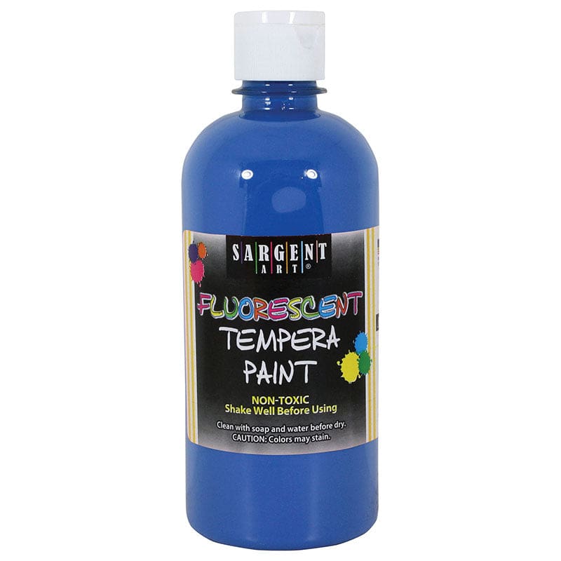 16Oz Sargent Blue Neon Tempera (Pack of 6) - Paint - Sargent Art Inc.
