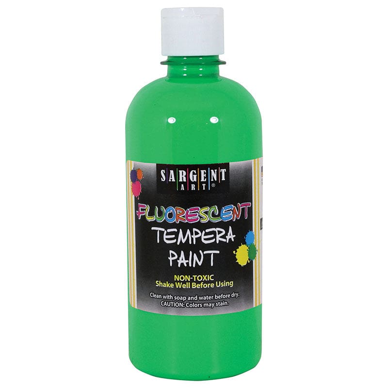 16Oz Sargent Green Neon Tempera (Pack of 6) - Paint - Sargent Art Inc.