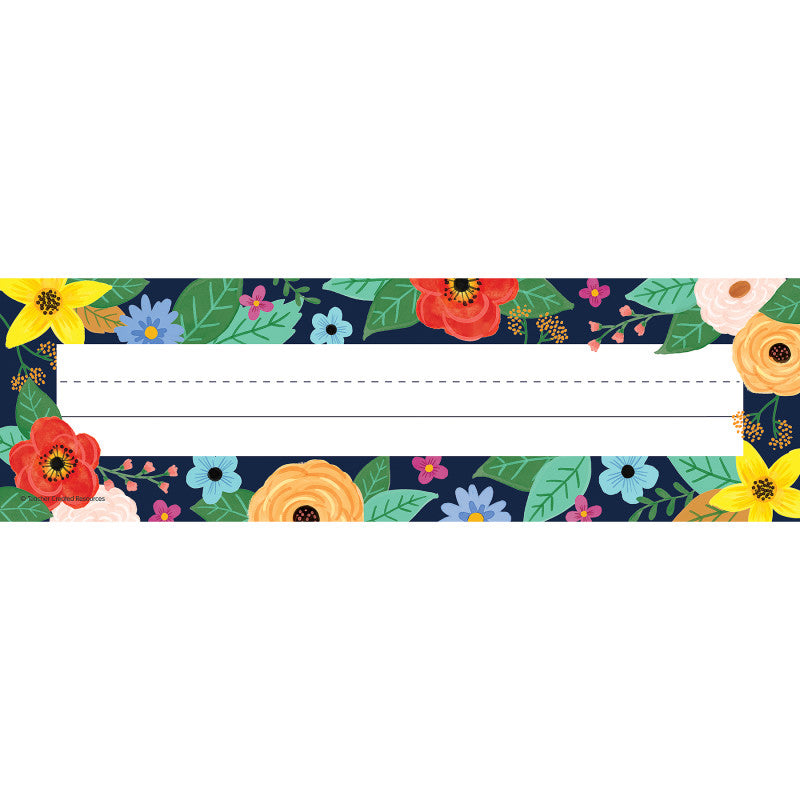Wildflowers Flat Name Plates (Pack of 10)