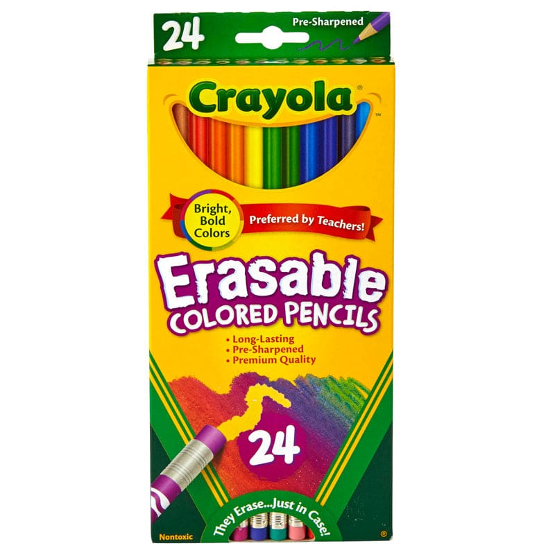 24 Ct Erasable Colored Pencils (Pack of 6) - Colored Pencils - Crayola LLC
