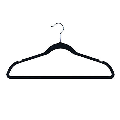 Berkley Jensen Anti-Slip Rubberized Hangers, 35 pk. - Black