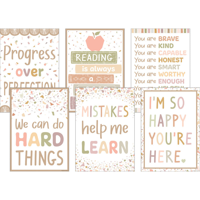 Terrazzo Tones Positive Poster Set