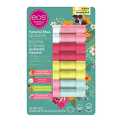 Eos All-Natural Lip Balm Stick, 8 ct.