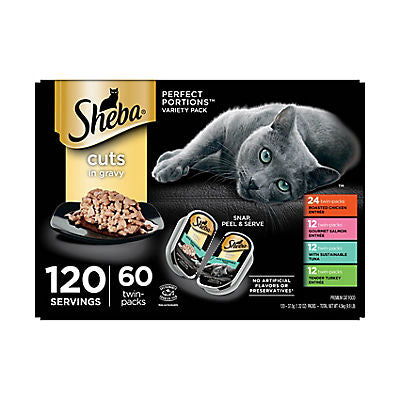 Sheba Perfect Portions Variety Pack, 60 ct.