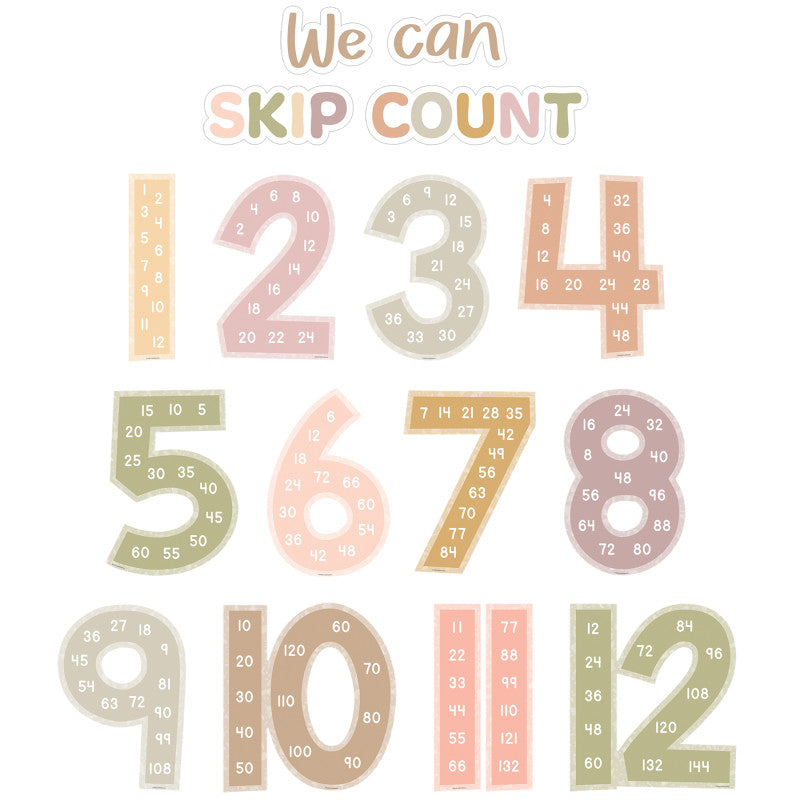 Skip Counting/Multiple Jumbo Number Terrazzo Tones (Pack of 3)