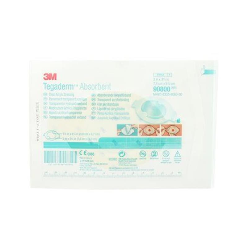 3M Tegaderm Absorb Oval 3 X 3.75 Clear Box of 5 (Pack of 2) - Wound Care >> Advanced Wound Care >> Composite Dressings - 3M